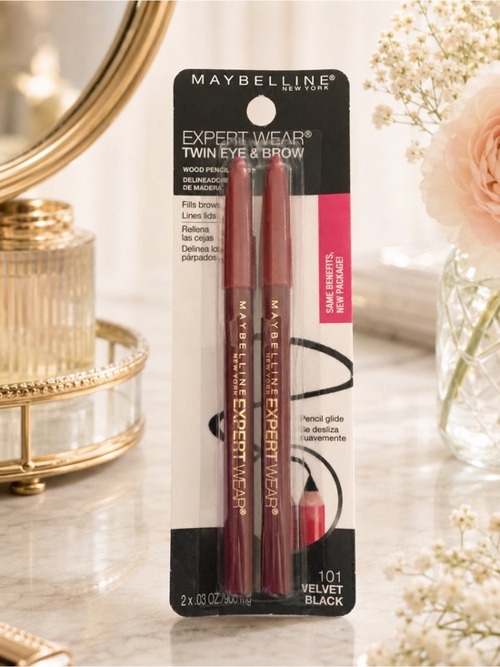 Maybelline Other - Maybelline Expert Wear Twin Eye & Brow Pencils 101 Velvet Black 2-Pack NEW